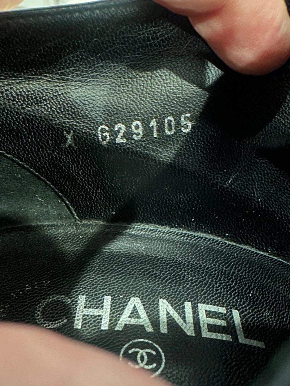 CHANEL Black Leather Ankle Booties